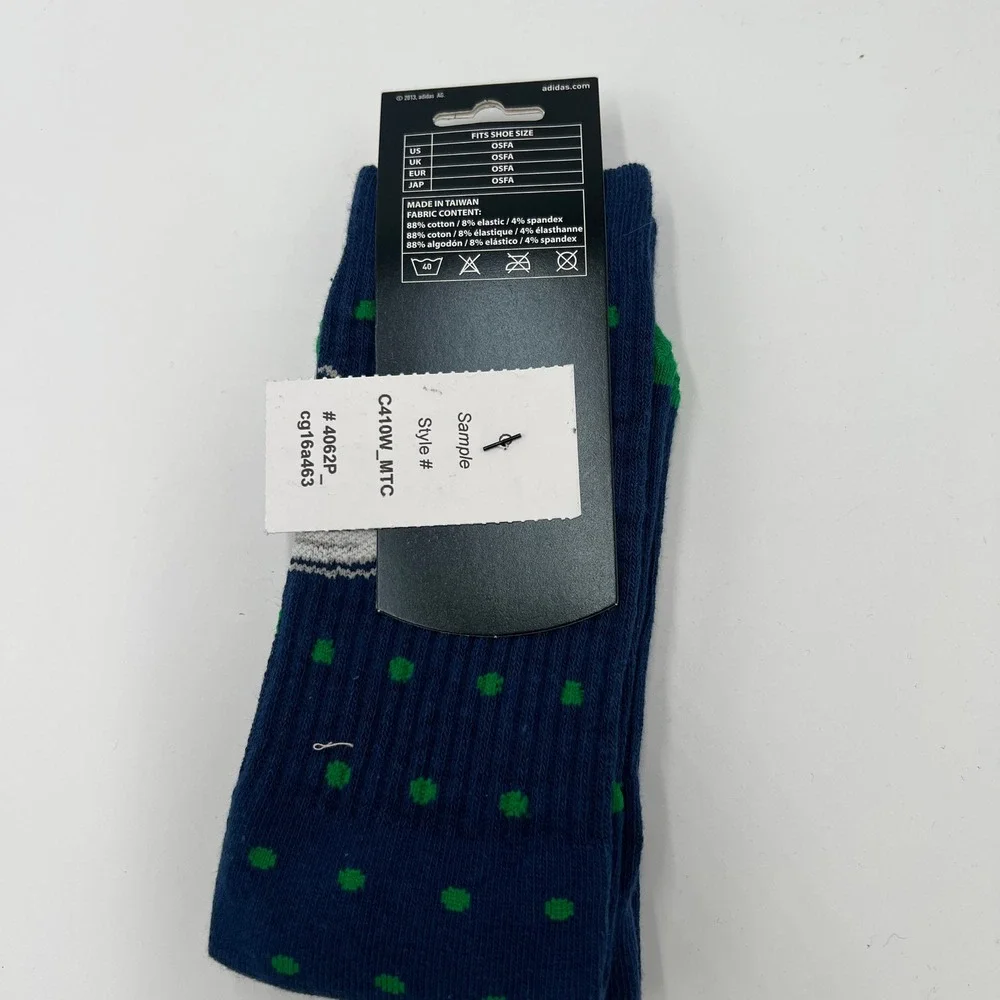 Adidas Vancouver Canucks NHL Womens Crew Socks 2 Pair Pack Blue‎ Green OSFA